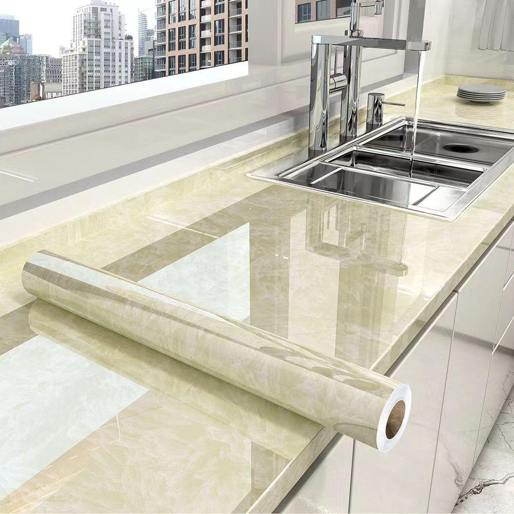 Waterproof Marble Sheets Roll – Self-Adhesive Wall & Furniture Covering