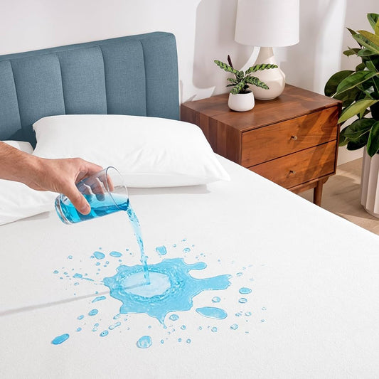 Waterproof Mattress Protector – White | Soft & Leak-Proof Mattress Cover